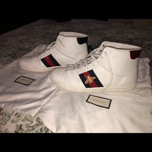 Gucci High Top Bee Sneakers 11